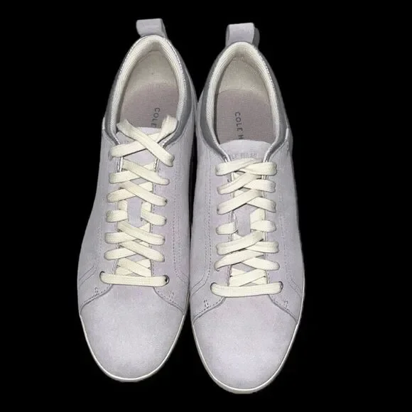 Cole Haan Carly Suede Low Top Sneakers, Lilac Suede - Picture 3 of 4